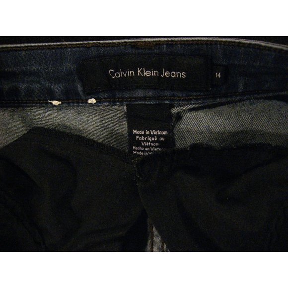 CALVIN KLEIN CUTOFF JEAN SHORTS Cut Off W 34 Denim Blue Hot Pants - Picture 8 of 9